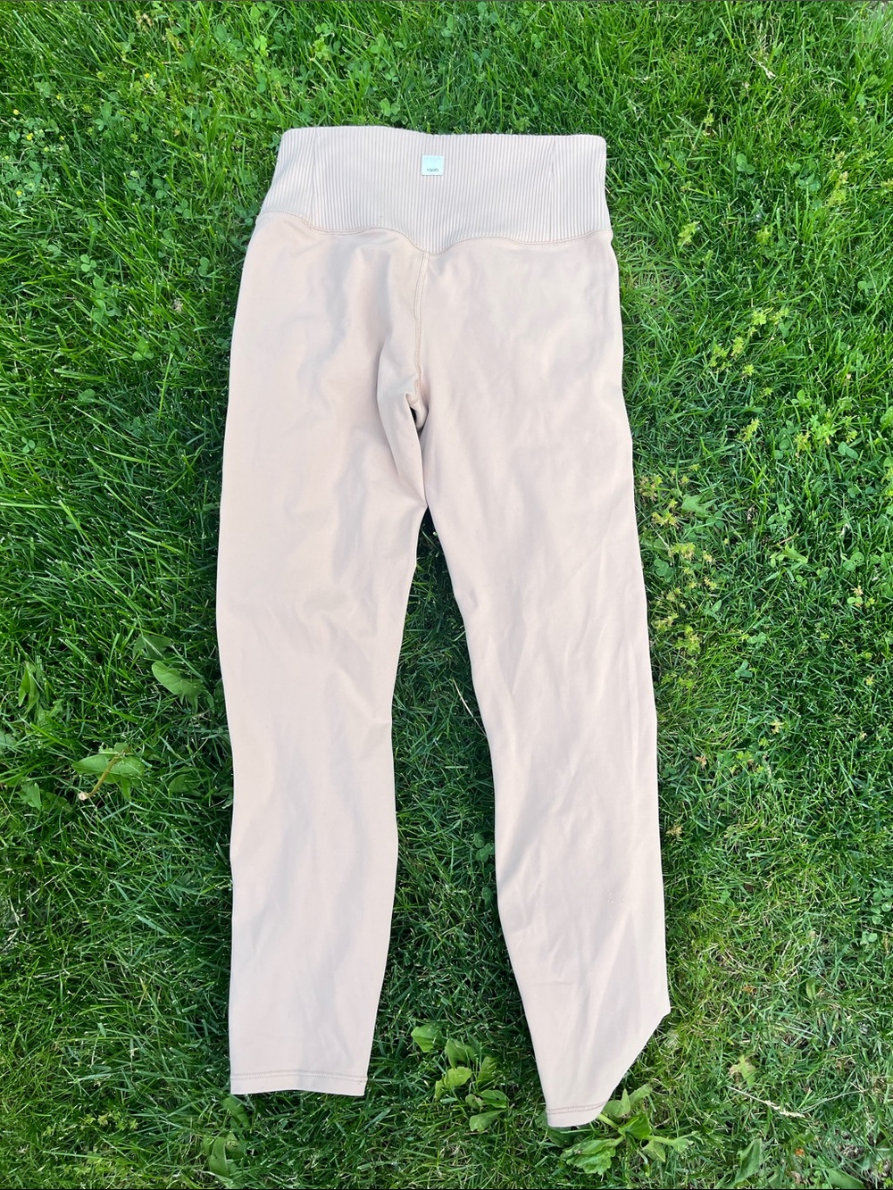 Vuori M High-Waist Pink/Tan Leggings